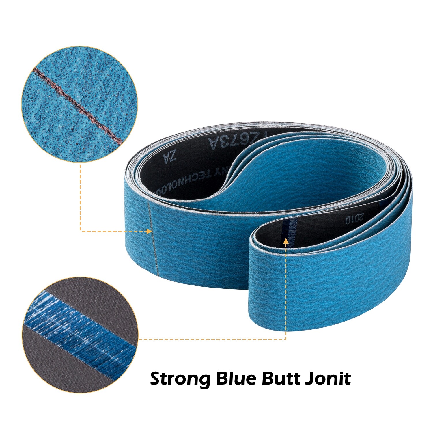 3PCS 2×48″ 60 Grit Metal Grinding Zirconia Sanding Belts Heavy Duty Fast Cutting
