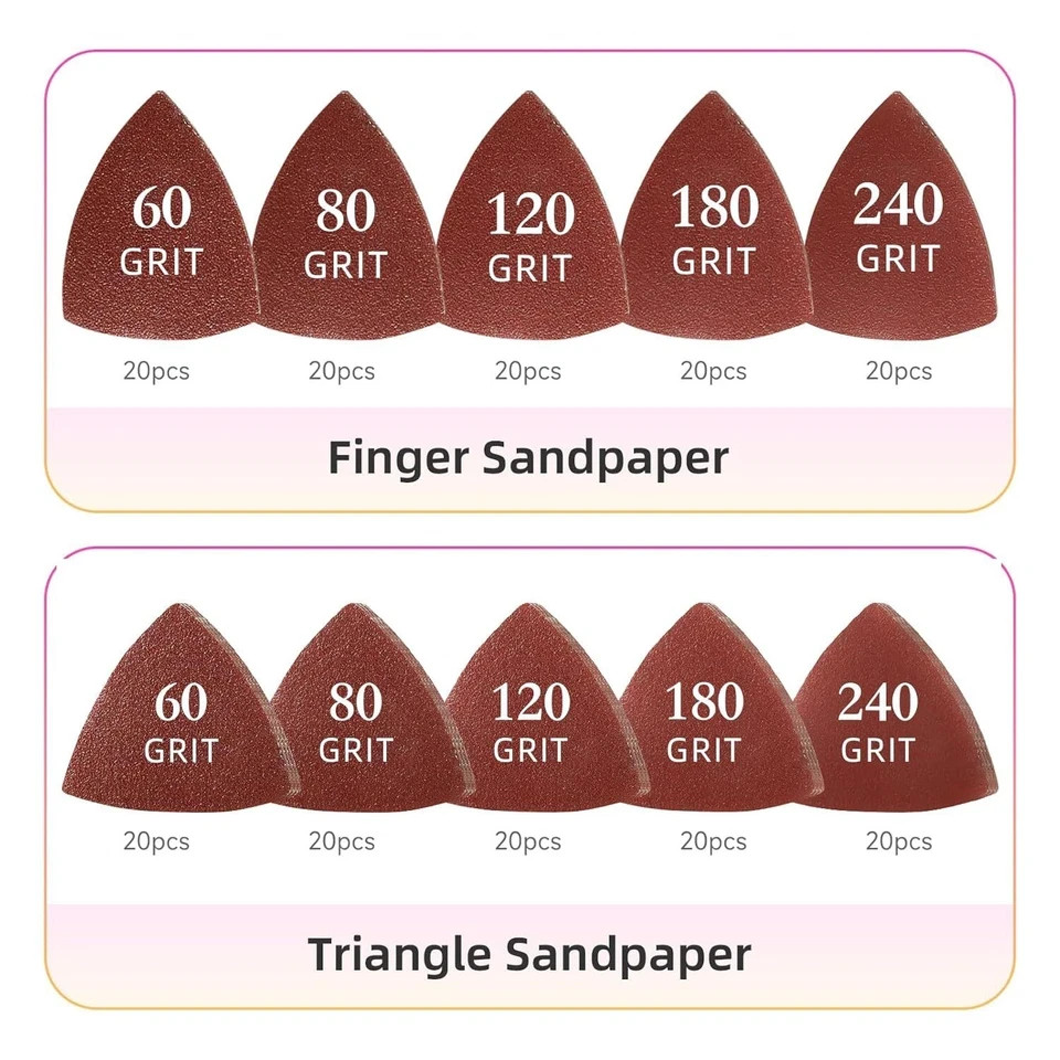 206-Piece Oscillating Tool Sanding Pad Kit for Wood and Plaster