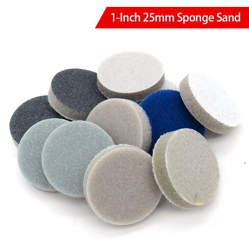Backed Sponge Disc Sandpaper Grinding &Polishing 5mm Dia:25/30/50/75/100/125/150
