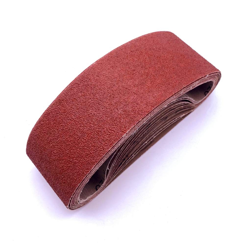 12 Pack 4×21 Inch Sanding Belts, 40 Grit, Aluminum Oxide, Sander Paper, Heavy