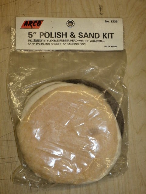 NEW! ARCO TOOLS 5″ POLISH & SAND KIT / BONNET, SANDING,