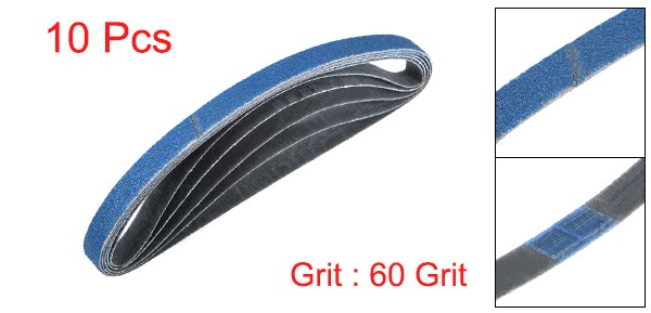 1/2-inch x 18-inch Sanding Belt 60 Grit Zirconia Sand Belts 10pcs