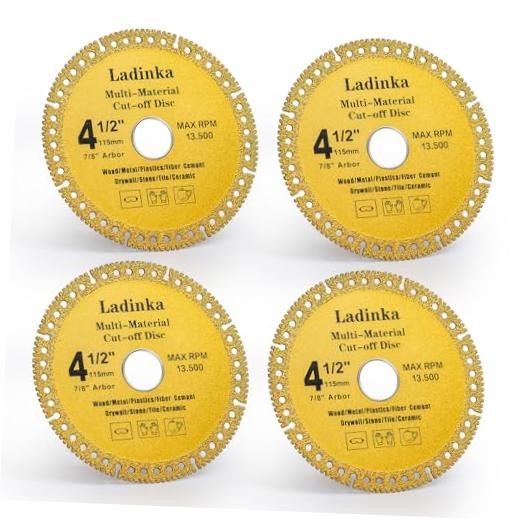 4-Pack 4-1/2 Inch Electro Plated Diamond Grinding Wheel – Heavy Duty
