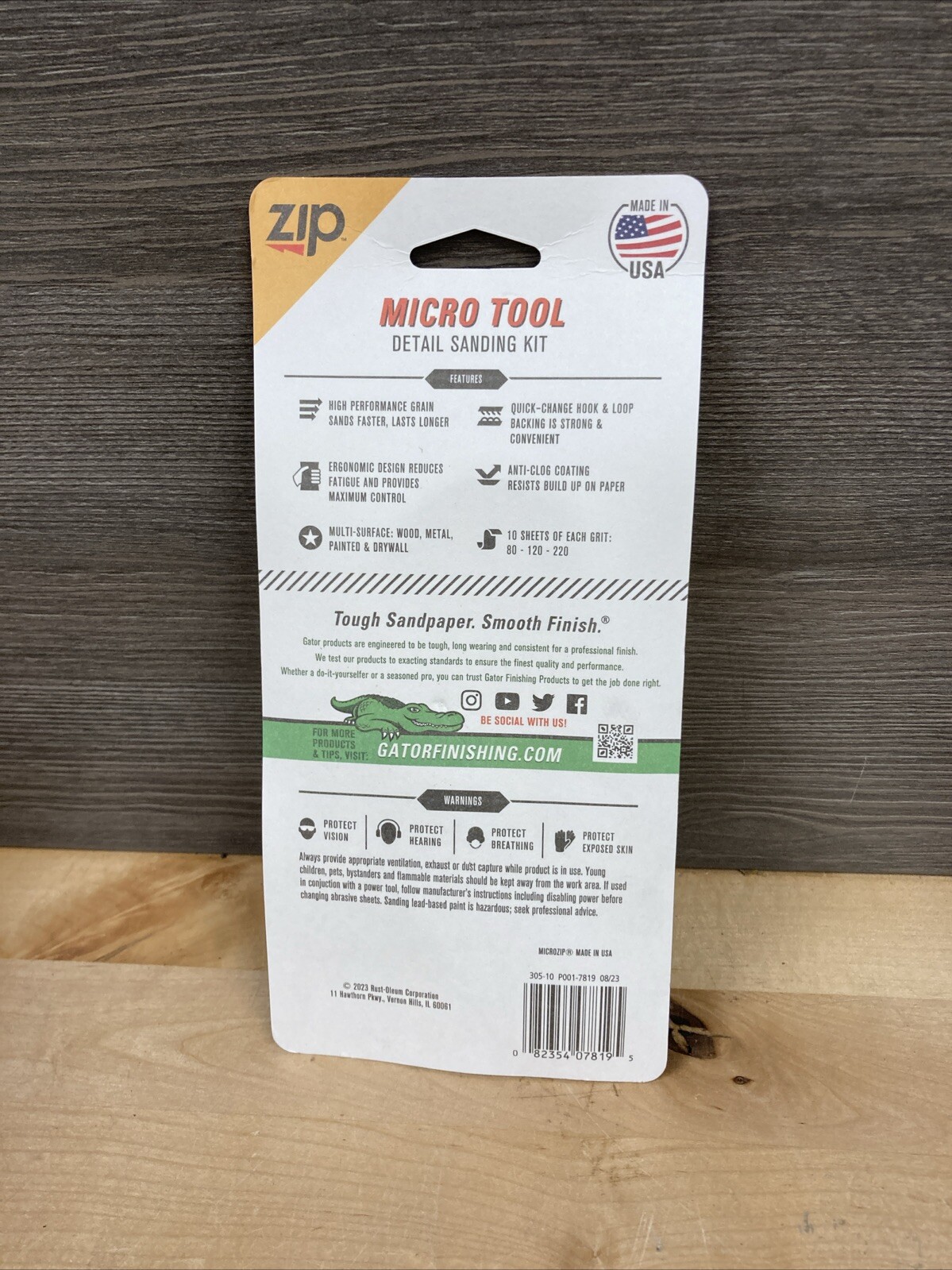 Gator Micro Tool All Purpose Detail Sanding Kit w/30 Sheets 80, 120 & 220 Grits