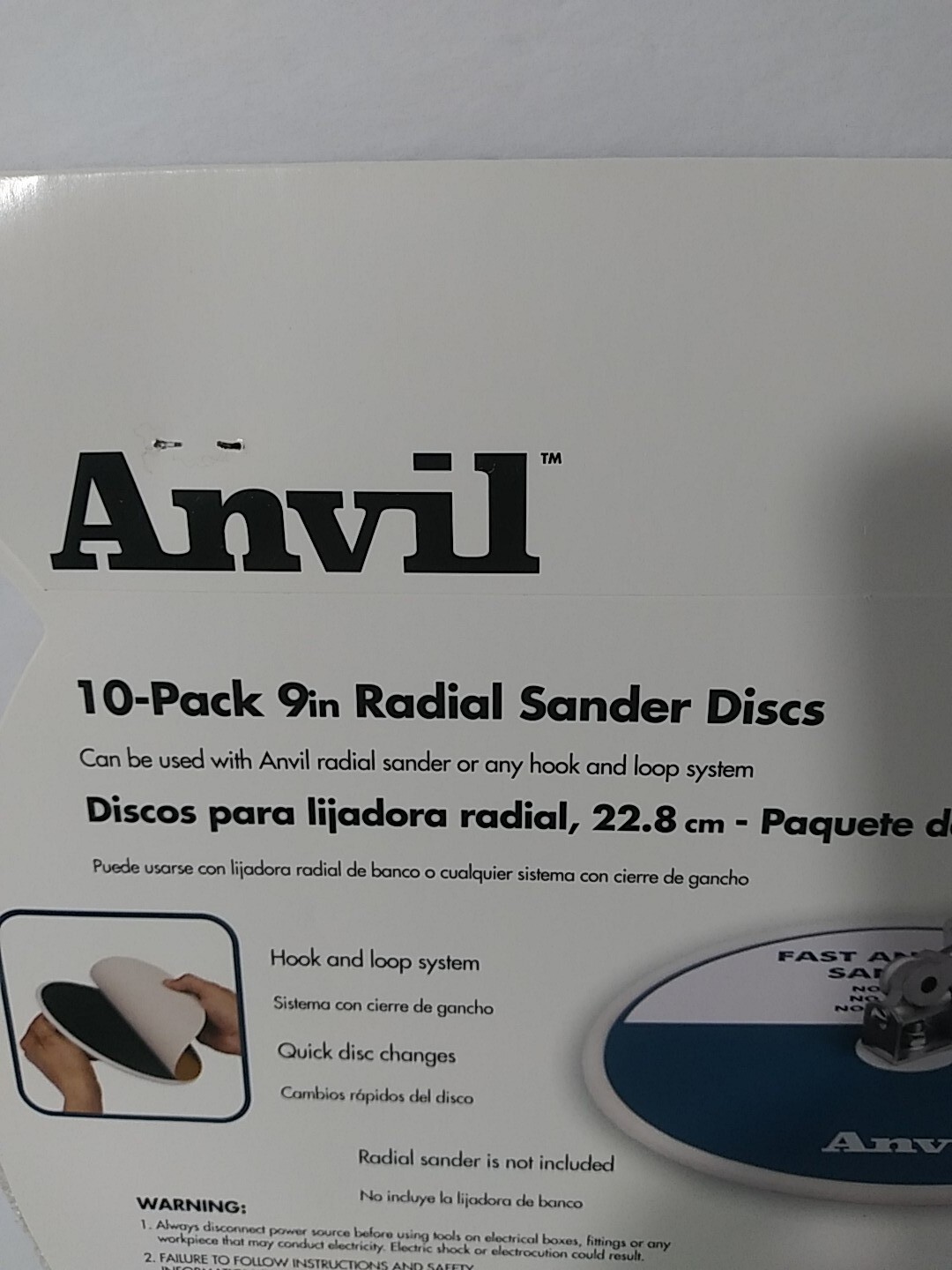 Anvil Radial Sanding Disk 80-Grit 9″ 1004 215 335 10pk…Ships Fast