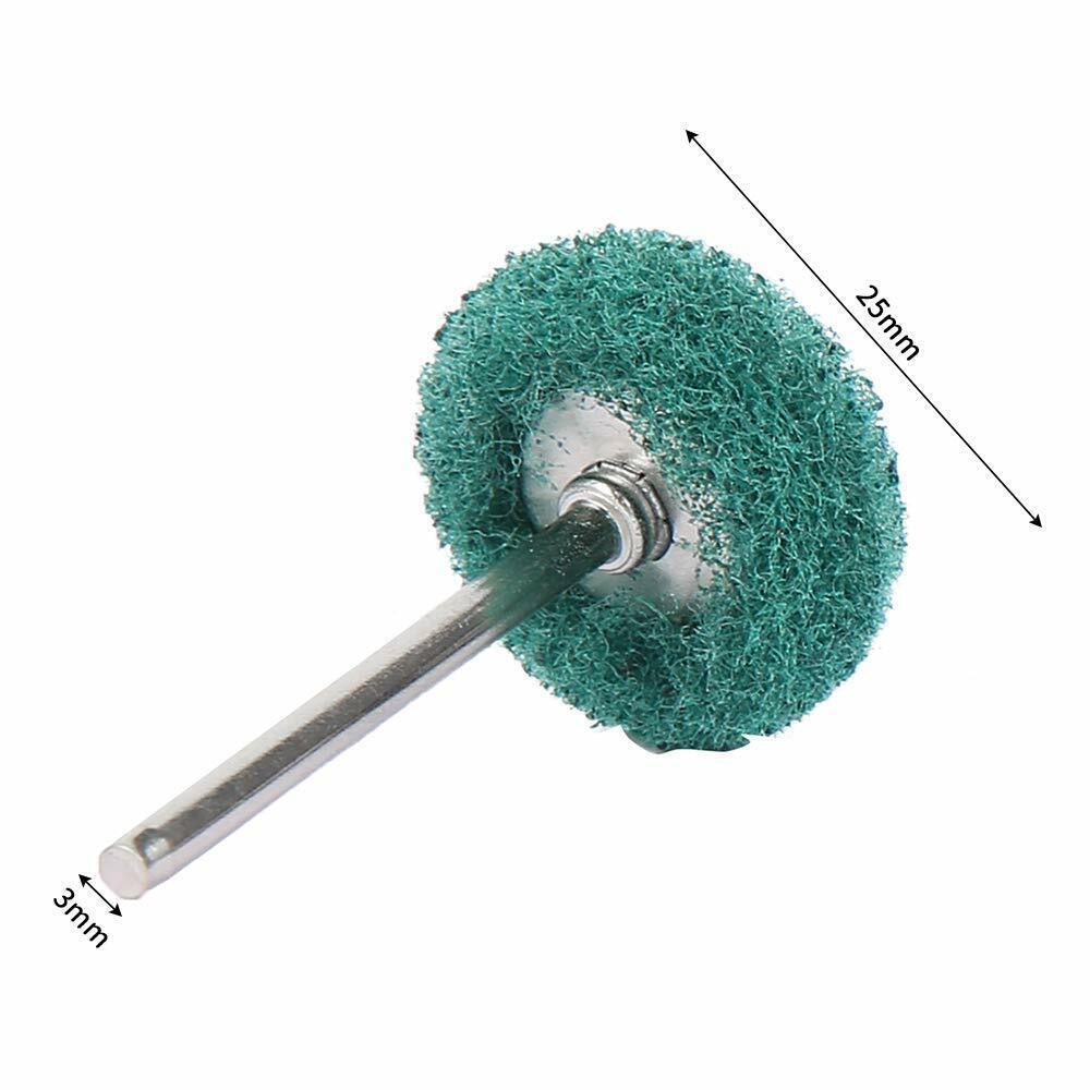 40Pack 25mm Non-Woven Metal Polishing Buffing Wheel Burr Kit Set for Rotary Tool