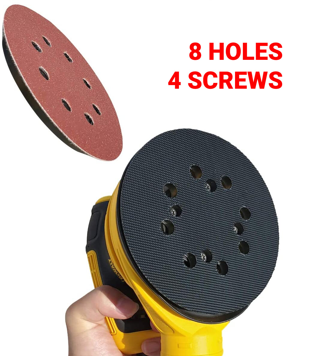 2x 5″ Hook Loop Orbital Sander Pad 4-Screw for Dewalt Makita DWE64233 N329079