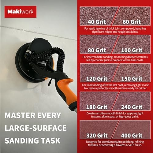 30PCS 9-Inch 6-Hole 80 Grit Hook & Loop Sanding Discs – 80 Grit(30PCS) 6 Hole