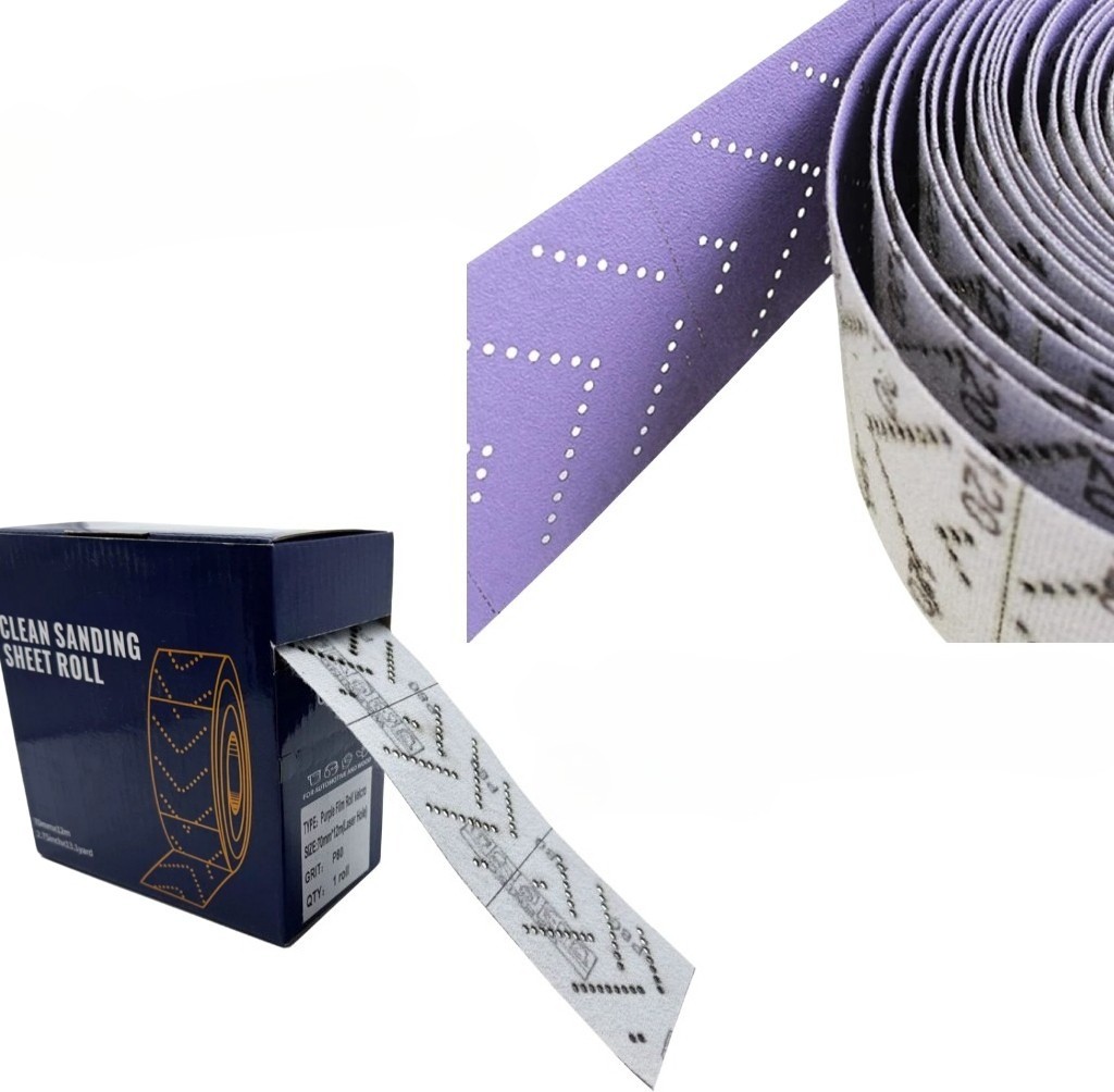2 Rolls 2-3/4″x13 yard Ceramic Sanding Paper P320 Anti-Clogging for Automotive
