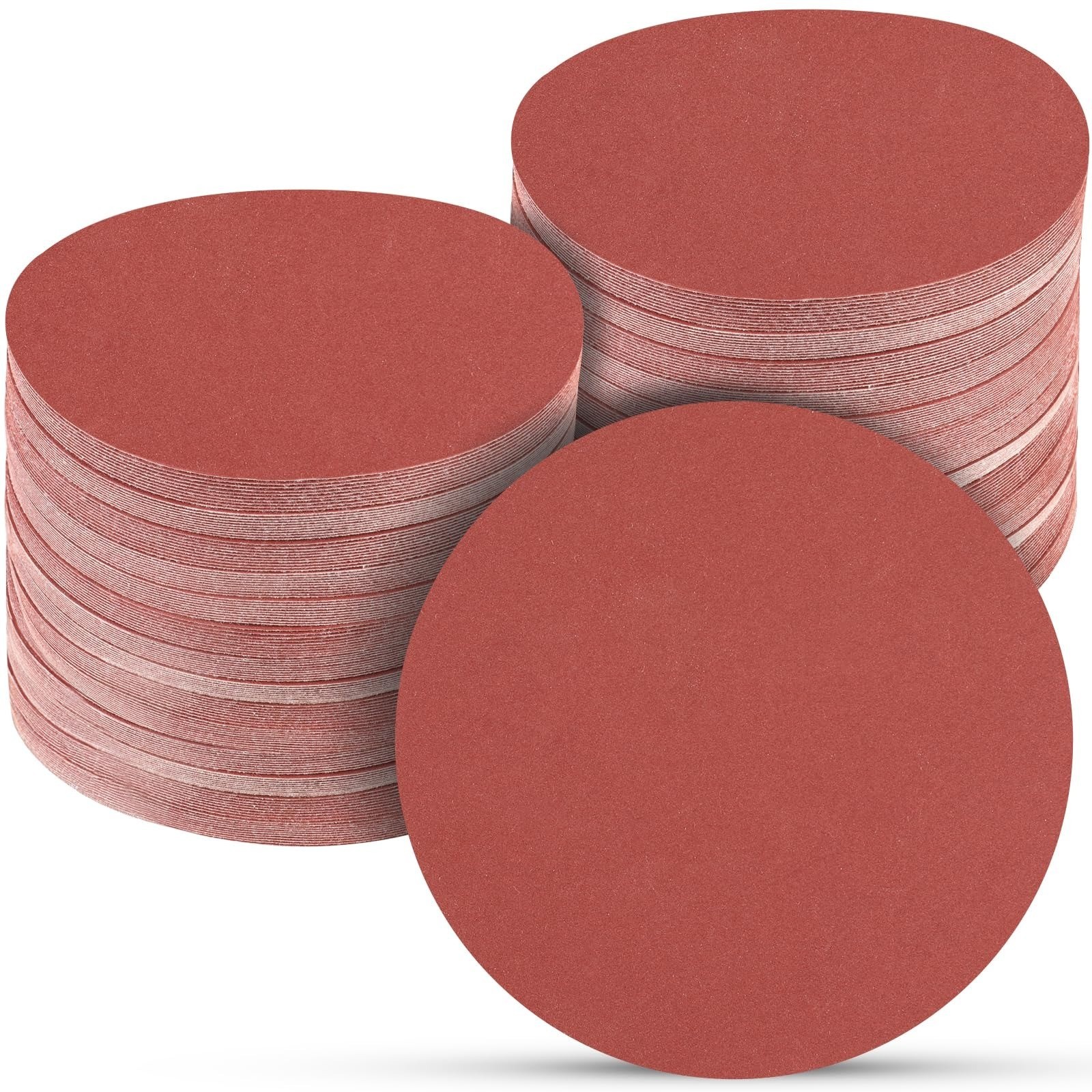 100PCS 6 Inch Sanding Discs 80 Grit for Orbital Sander – Hook and Loop