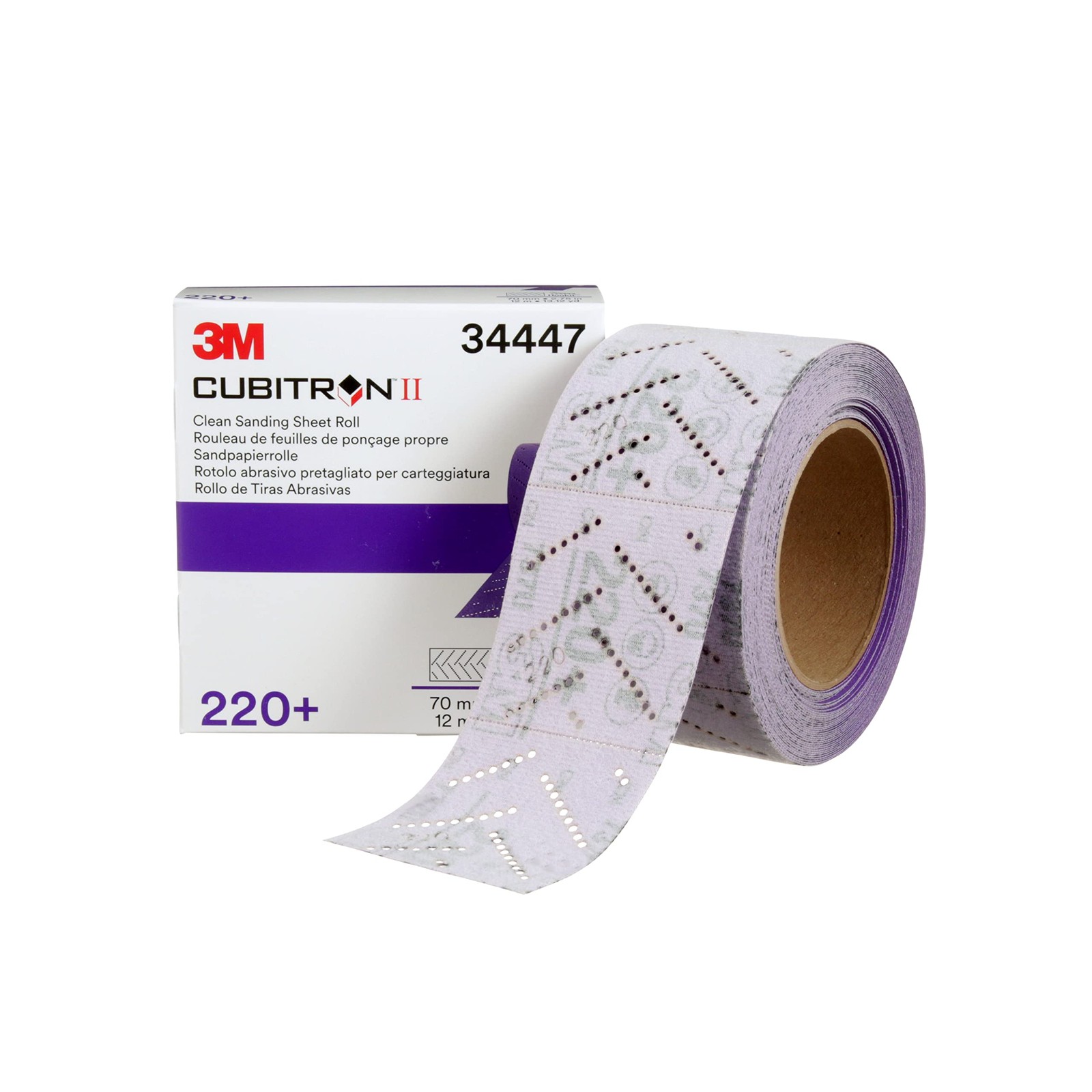 3M Cubitron II Hookit Abrasive Sheet Roll, 34447, Pack of 1, Purple