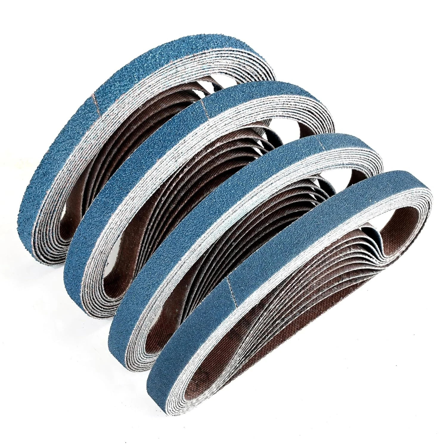 3/8 x 13 Inch Zirconia Sanding Belts, 40Pcs 10 Each of 40/60/80/120 Assorted Gri