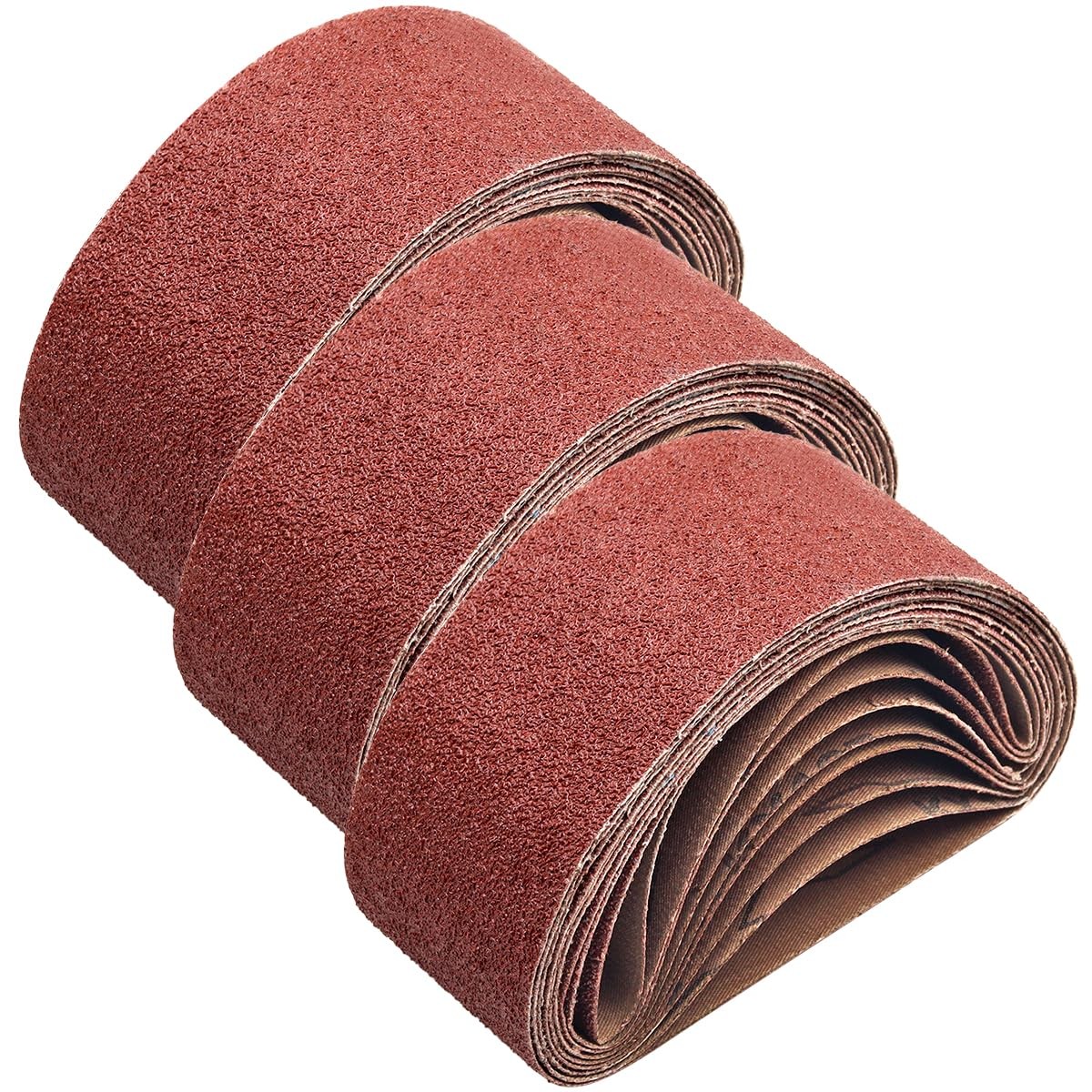 24 Pcs Aluminum Oxide Sanding Belts 40 60 80 Grit for Belt Sander 2.5×16 Inch