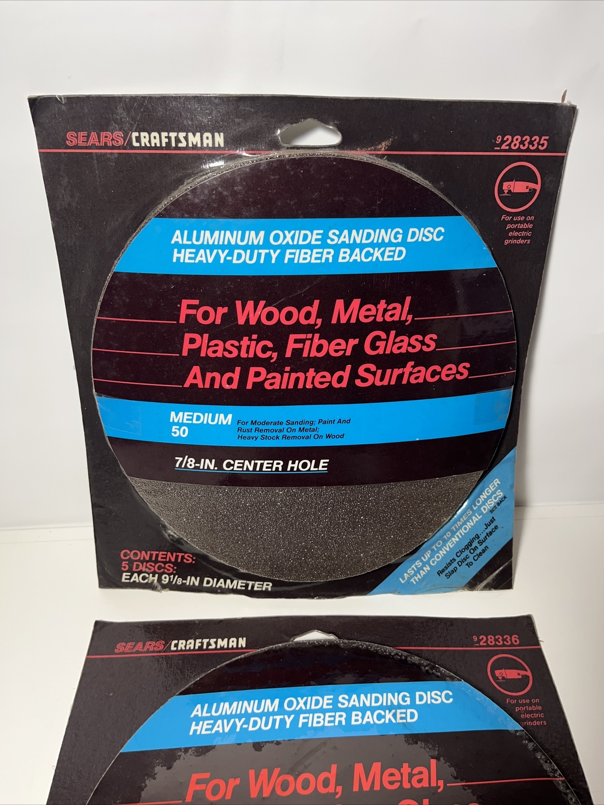 Sears Aluminum Oxide Sanding Disc Fiber Backed 9 1/8” 7/8” Center Hole #50 #30