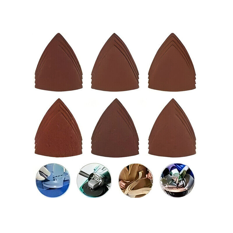 Sanding Sheets Hook & Loop Mouse Sanding Pads Sander Paper Triangle 80mm Discs