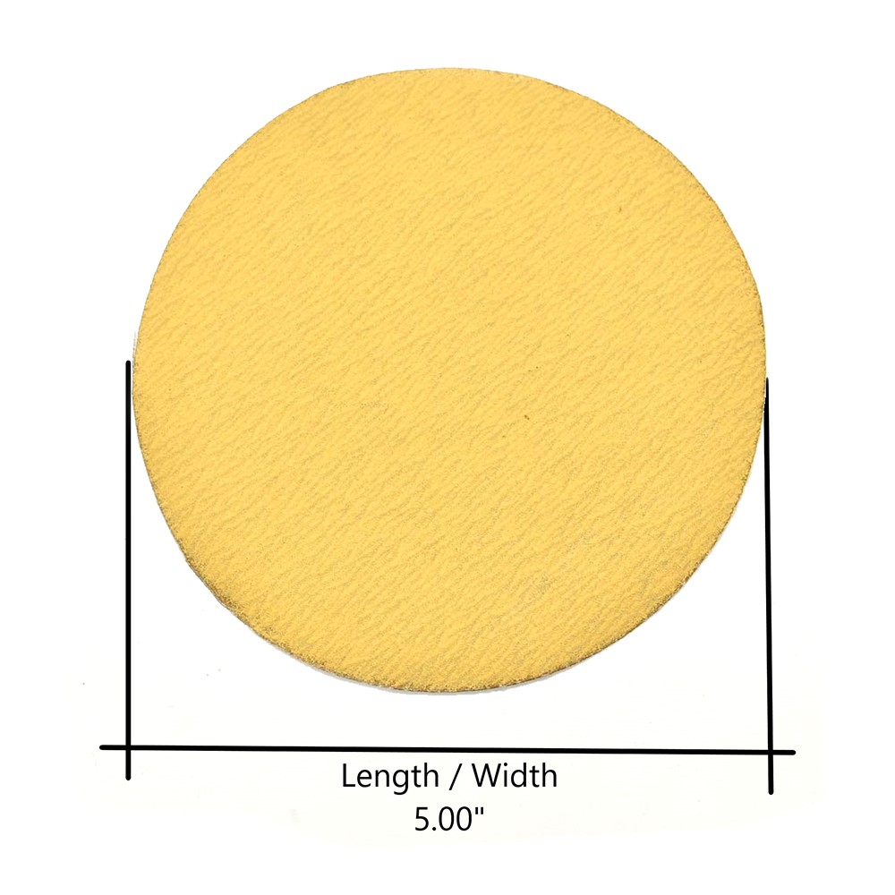 240 Grit 5″ Dia No-Hole Hook & Loop Sanding Disc 25PK (Ceramic Aluminum Oxide)