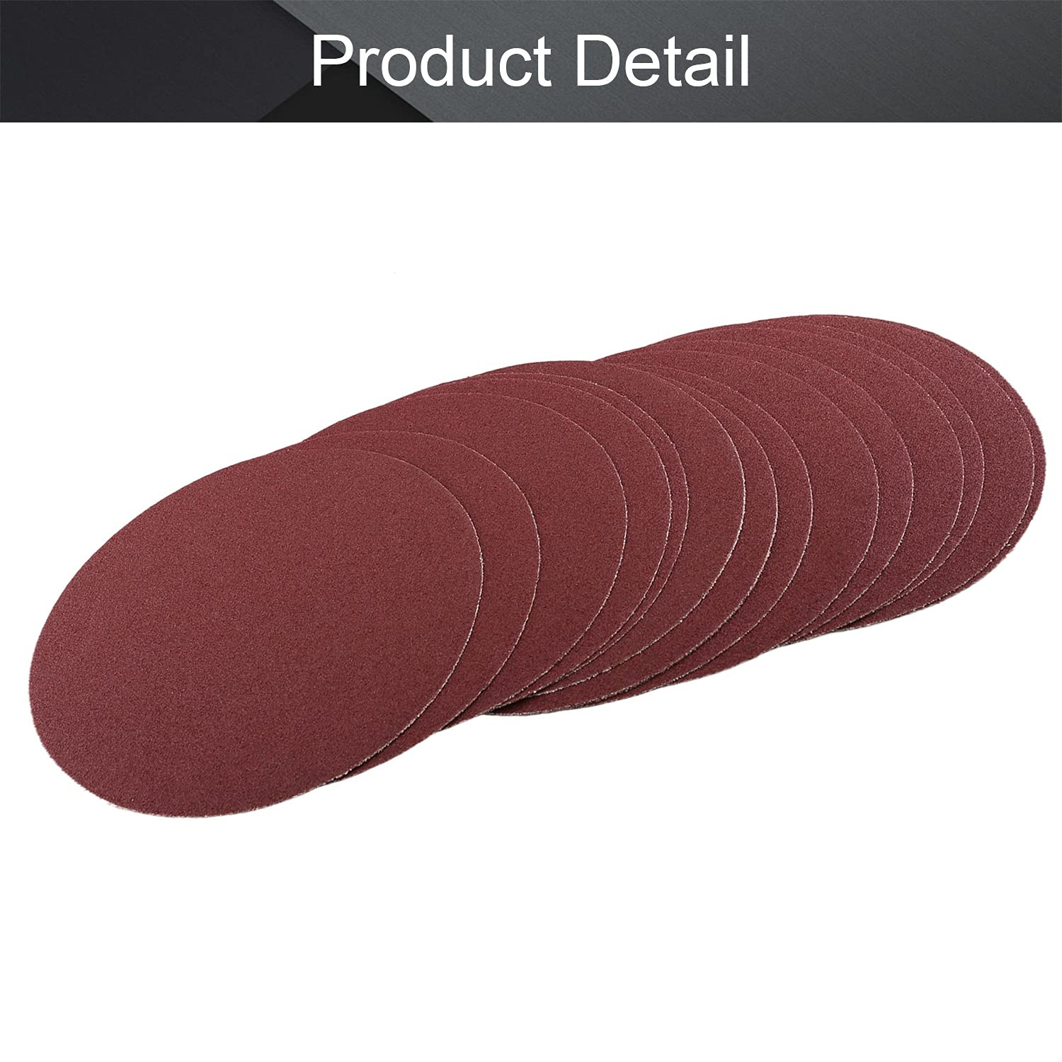 PSA Sanding Discs, 8-Inch Self Stick Adhesive Back Sandpaper, 60 Grits No-Hole A