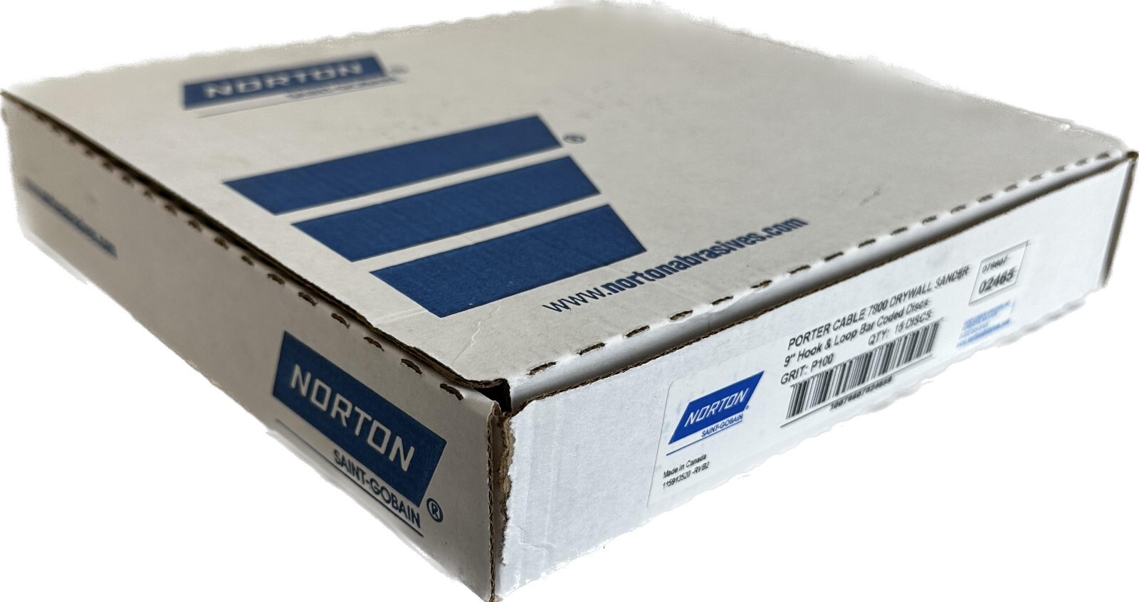 02465 Norton 9″ Porter Cable 7800 Drywall Sanding Discs 100 Grit 15 Discs (New)