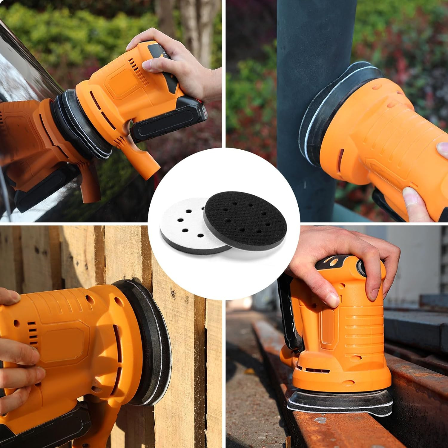 5 Inch 8 Holes Interface Pad, 5” Orbital Sander Foam Pad