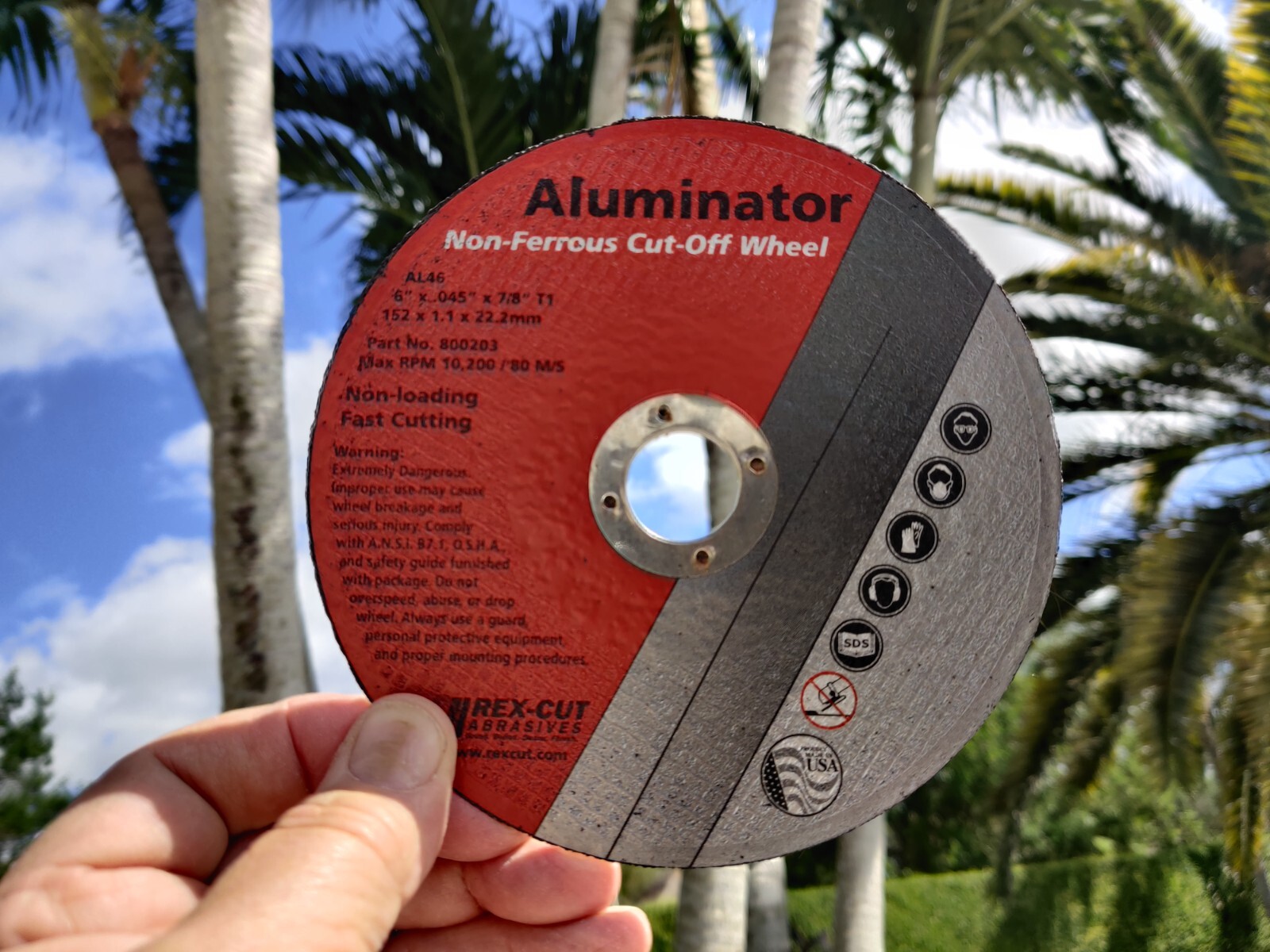 8/Pk Rex-Cut Aluminator Cut-Off Wheel 6″ x .45 x 7/8″ Aluminum Cut-Off 800203