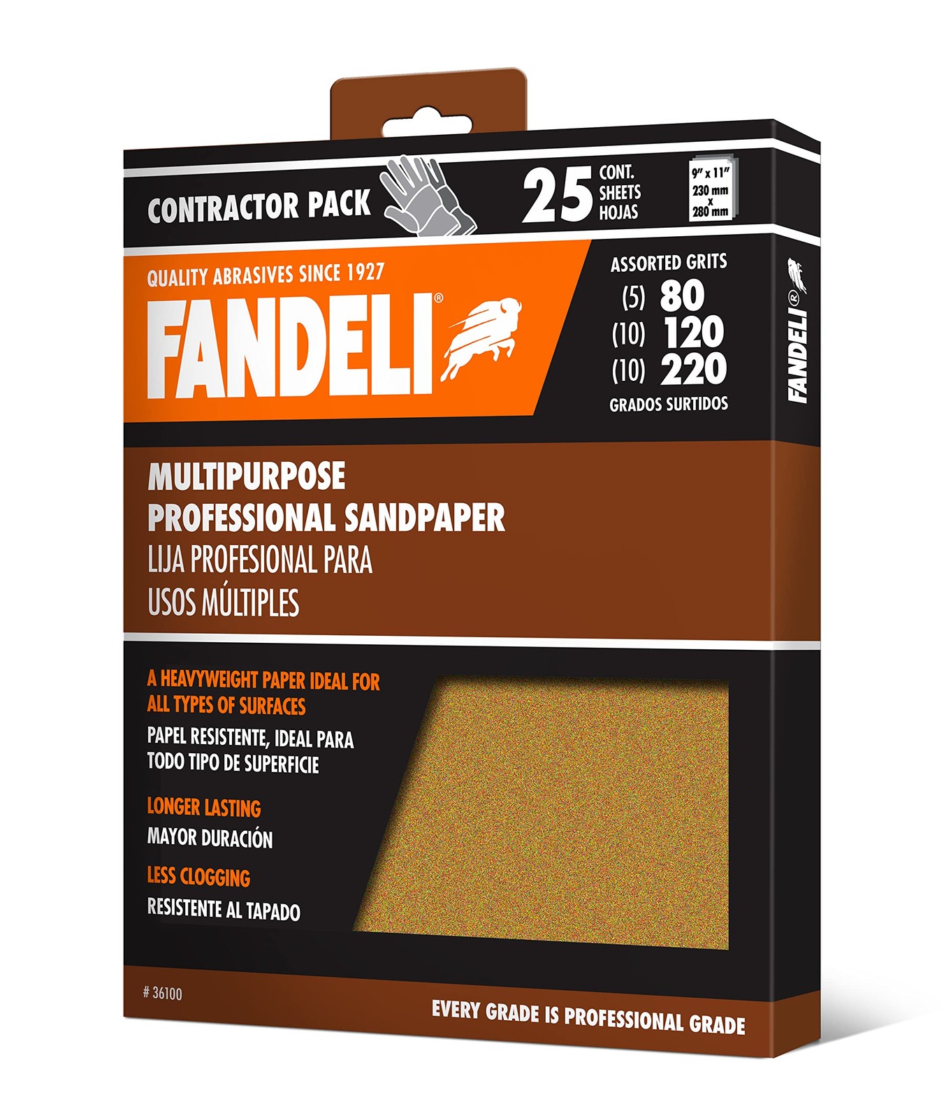 | MultiPurpose Sanding Paper | Assorted Grits 80,120,220 | 25 Sheets of 9” x…