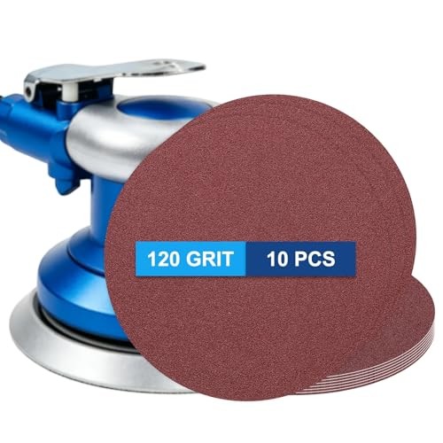 Pack 6 Inch PSA Sanding Discs 120 Grit Aluminum Oxide Self Adhesive 120 grit 10