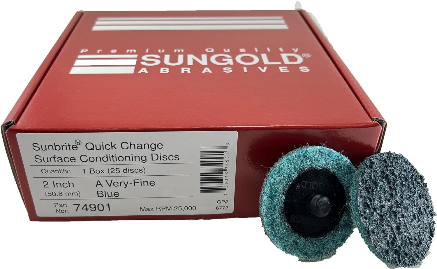 Sungold Abrasives 74901 Very-Fine Non Woven Surface Conditioning R-Type Quick Ch