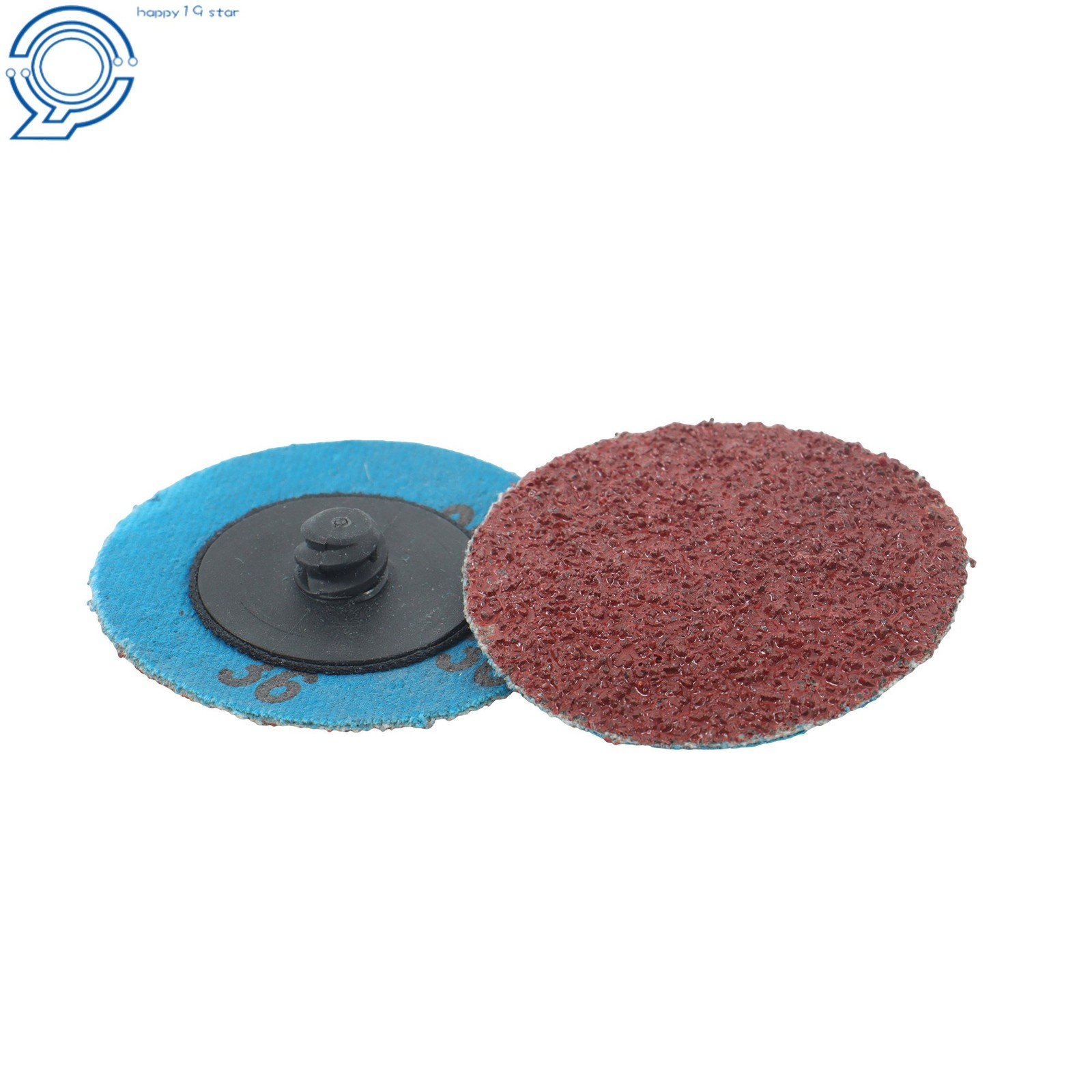 50PCS 2 Inch Aluminum Oxide Roll Lock Die Grinder Sanding Grinding Disc 36 Grit