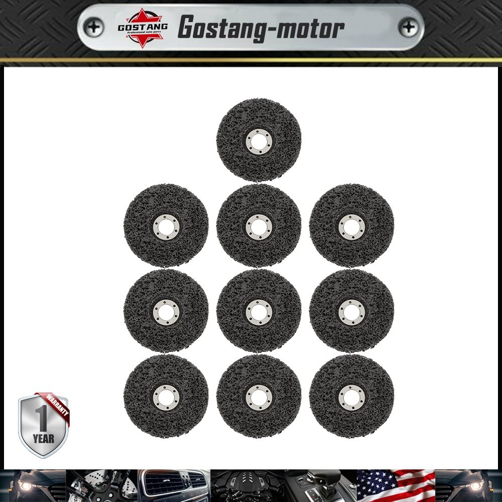 10 PCS 4-1/2″ x 7/8″ Black Diamond Grinding Discs Strip Discs for Angle Grinder