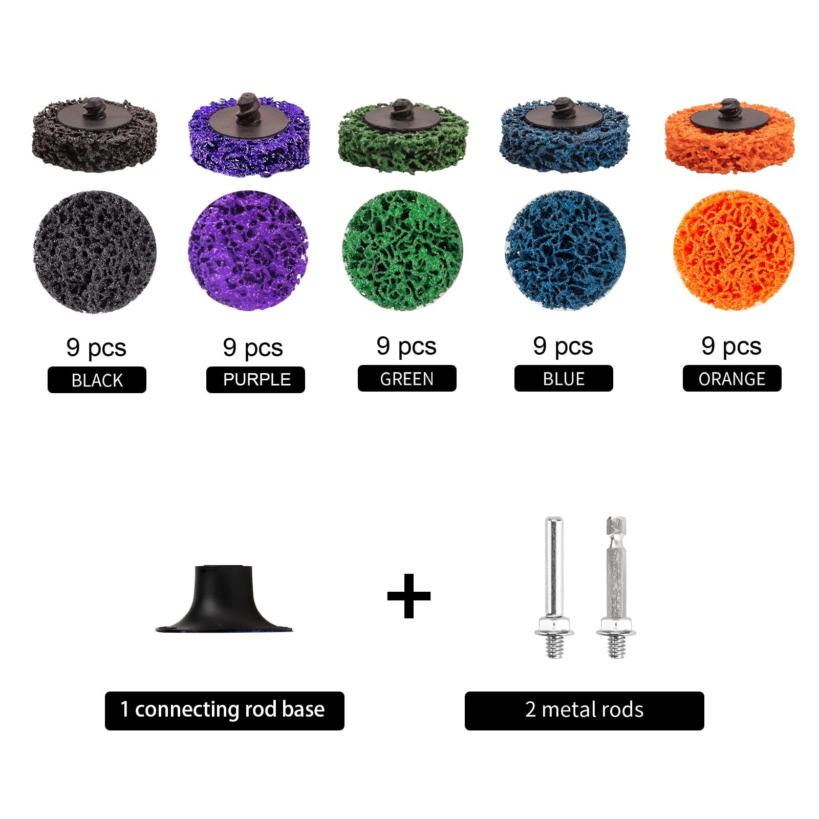 HOMO FABER 46 PCS 2 Inch Quick Change Strip Discs Multi-Color Kit – Paint &…
