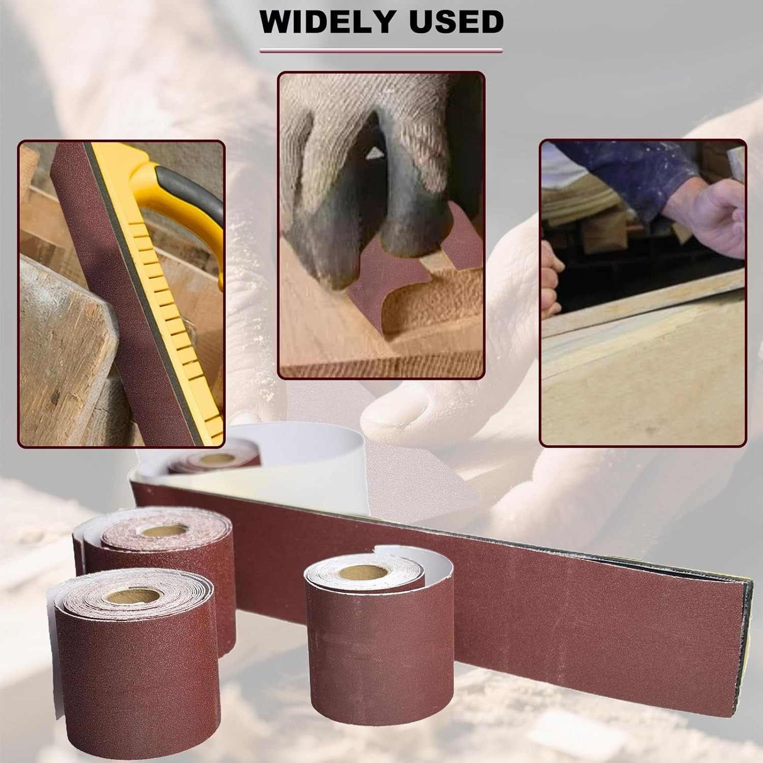 Total 20 Yard 2-3/4 Inch Wide PSA Sandpaper Roll Assorted – 80 120 220 400 Gr…