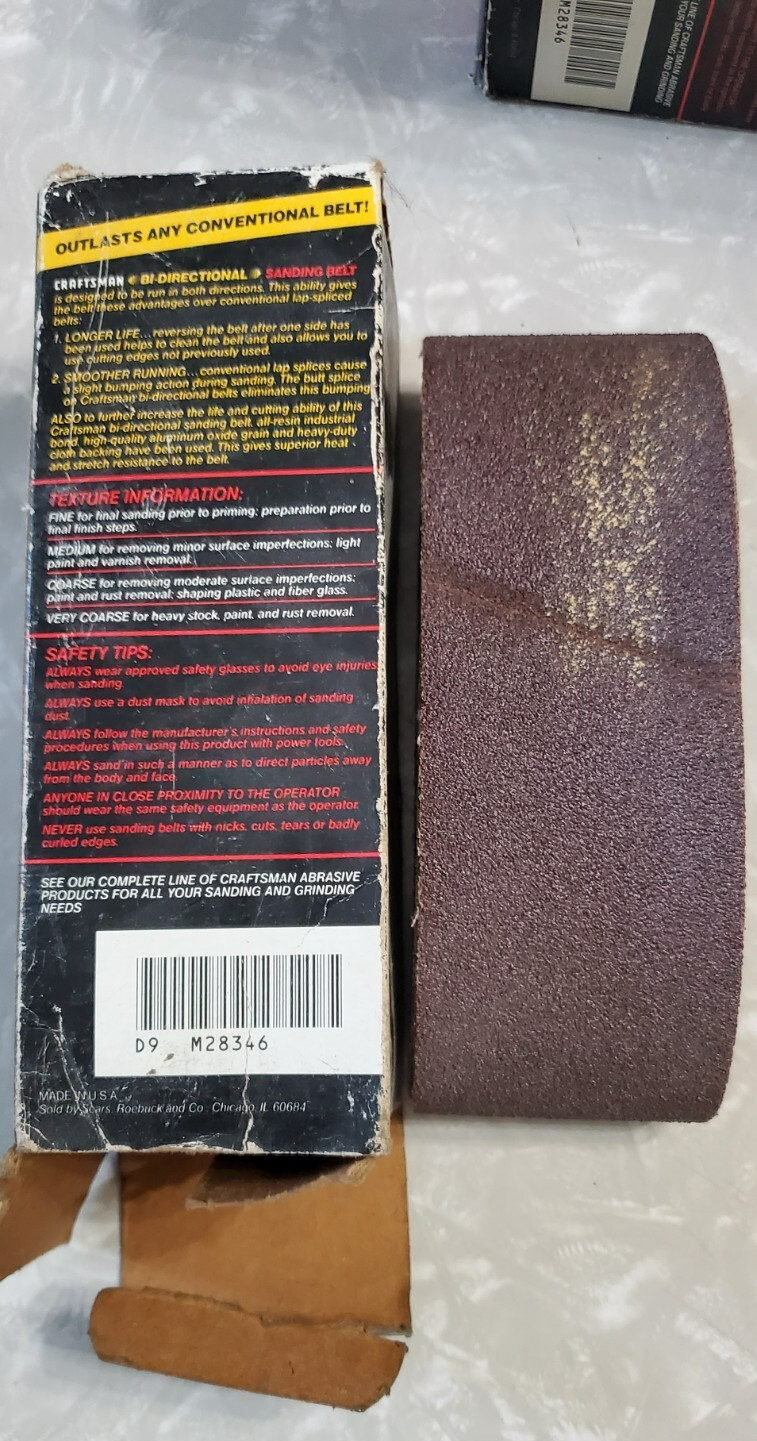 Bi-Directional Sanding Belts 3 Pkgs, Very Coarse 36, 2.5″ X 16 IN. #28346