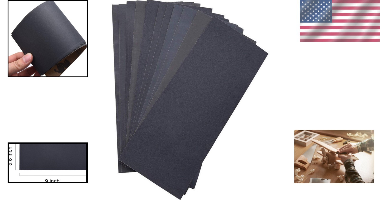 Professional Grade Sandpaper Sheets – 12 Pack, 9 x 3.6 Inch for Superior Finish