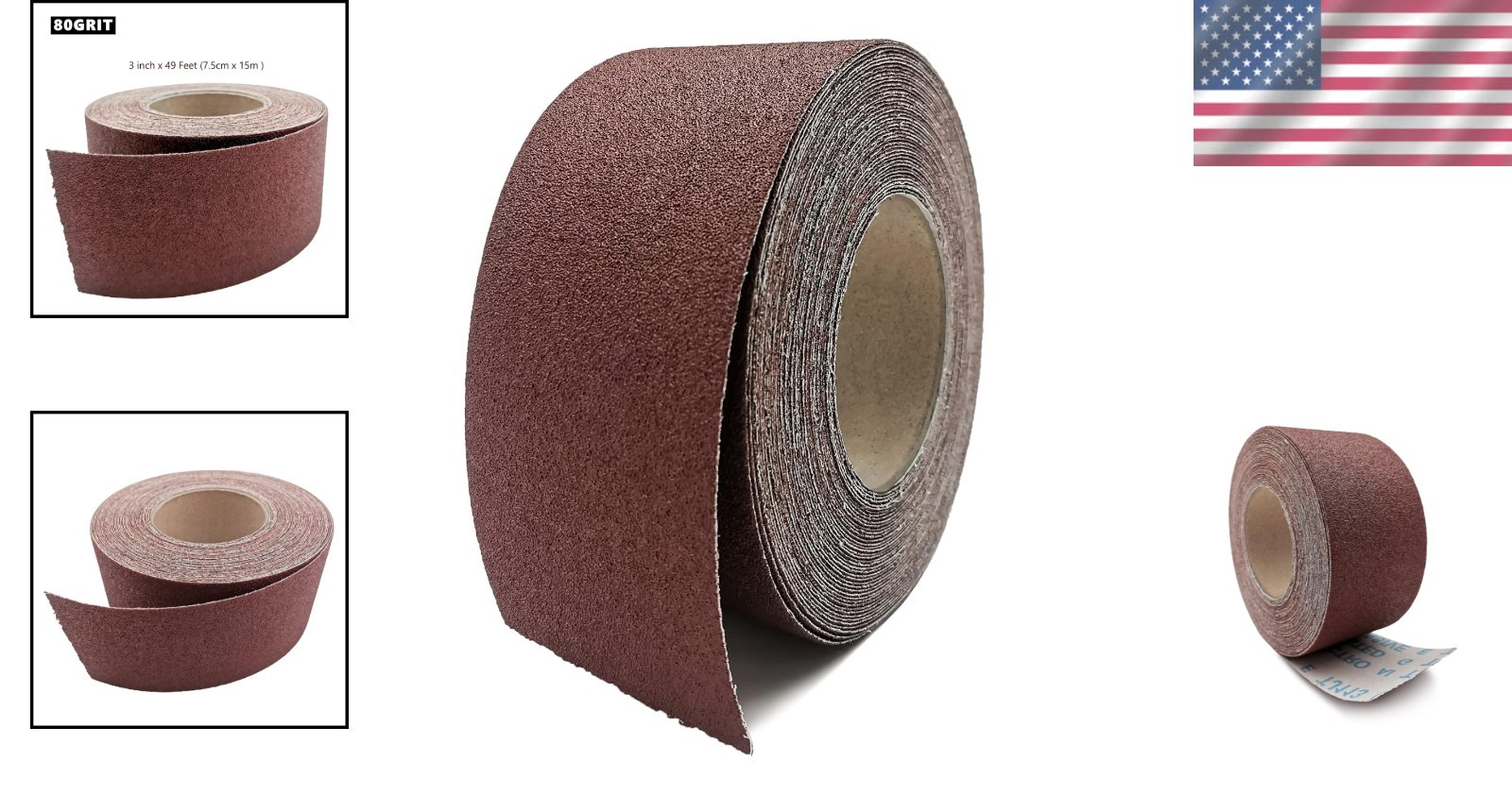 Efficient 80 Grit Emery Cloth Roll – 3″ x 49′ for Automotive & Furniture Repair