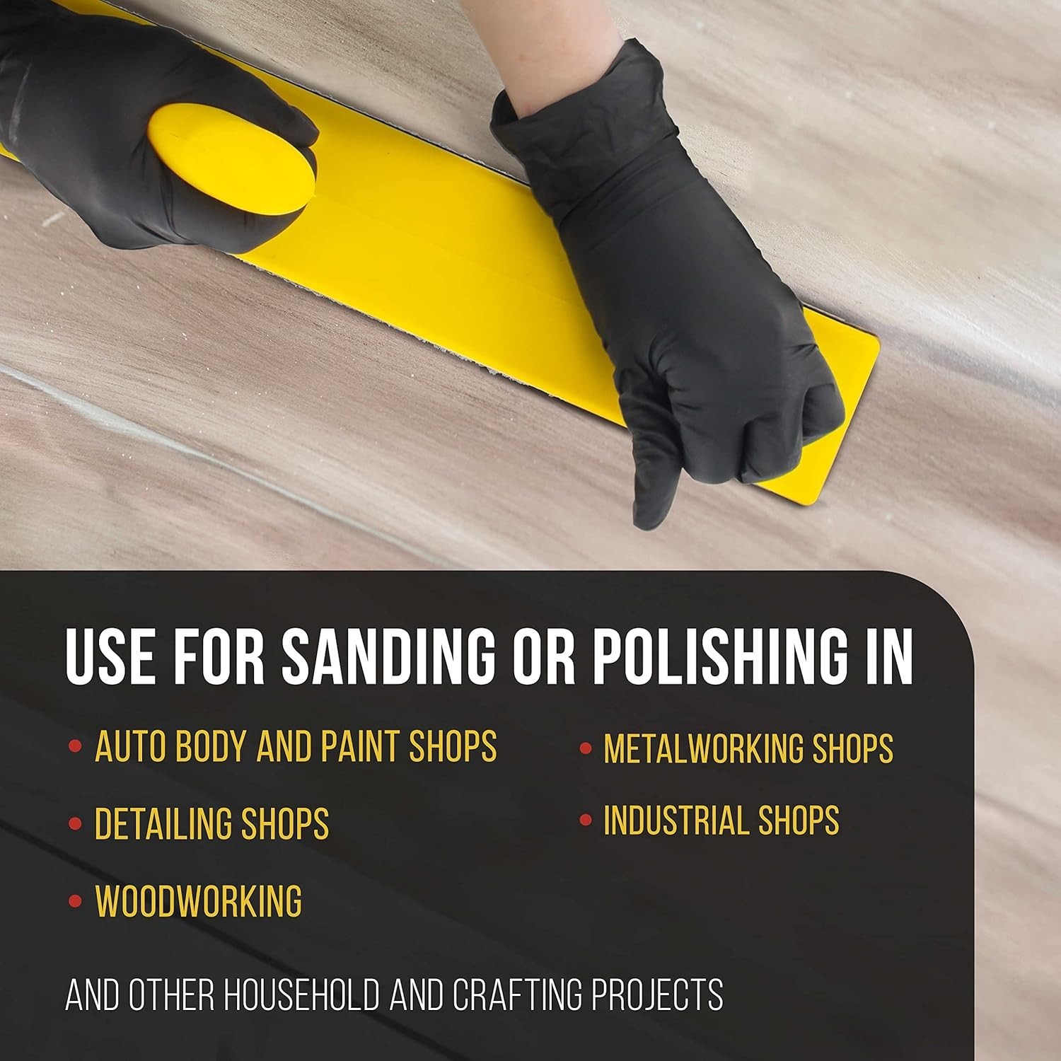 Versatile Pro Series Sanding Block – 15-1/2″ for Wood, Auto, and Metal Projects