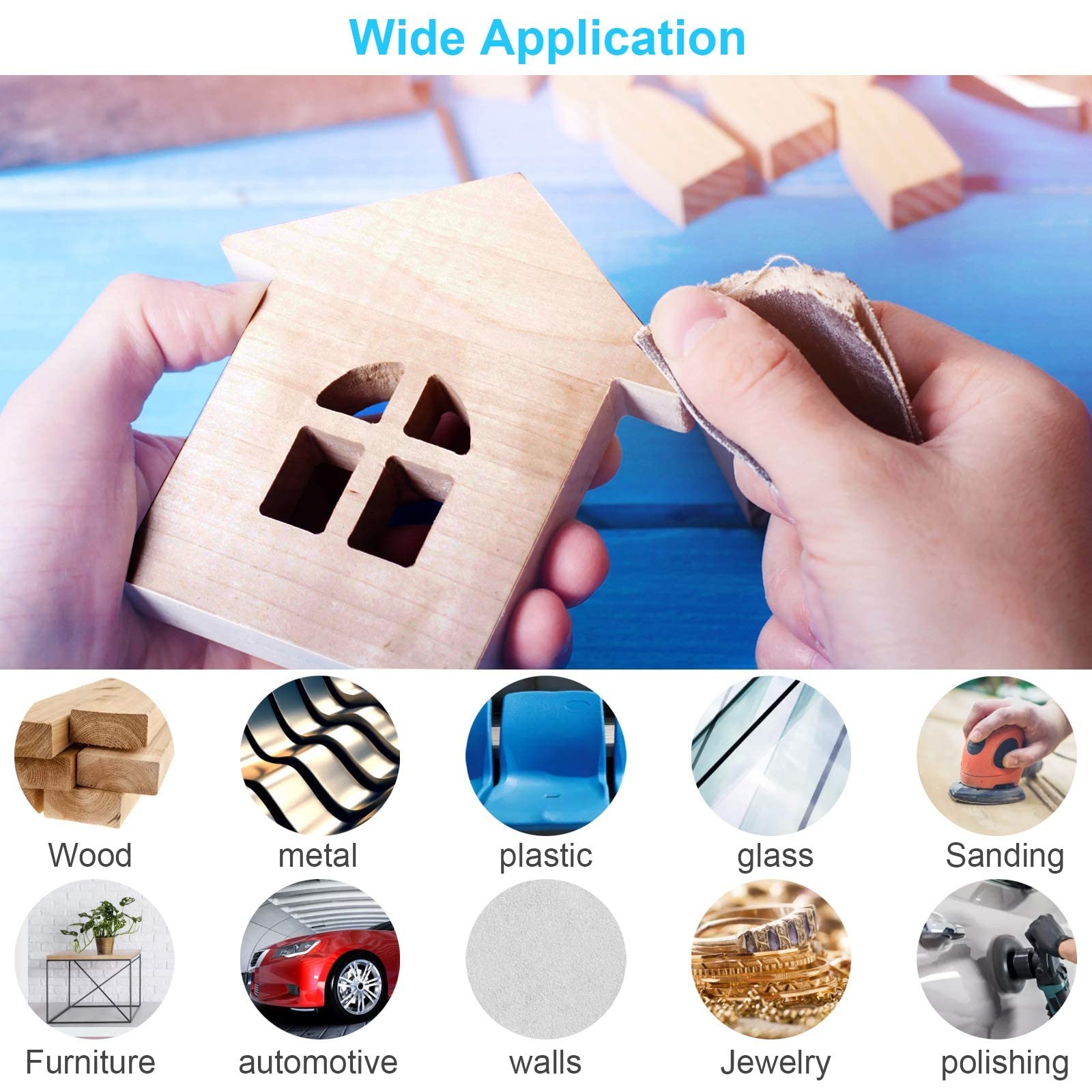 Sand Paper, 48 PCS Sandpaper, 120 to 5000 Assorted Grit Sandpaper Sheets, 9 x…