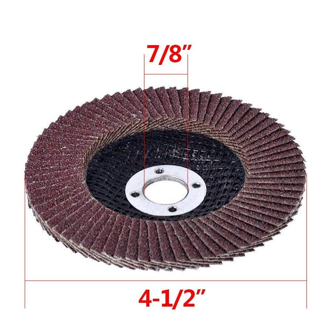 Flap Discs 40 PCS 4.5 Inch – 60 Grit Grinding Discs 4 1/2 Assorted Sanding Gr…