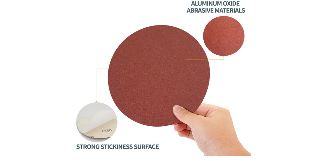 Sanding Discs 9 Inch 80 Grit Adhesive Disc Aluminum Oxide Heat Resistant 10 Pack