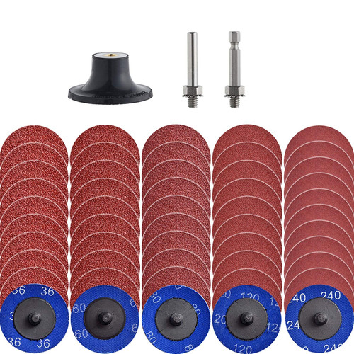 Miroku 50Pcs Mixup 2 inch Twist on Quick Change Discs Set, A/O Sanding…
