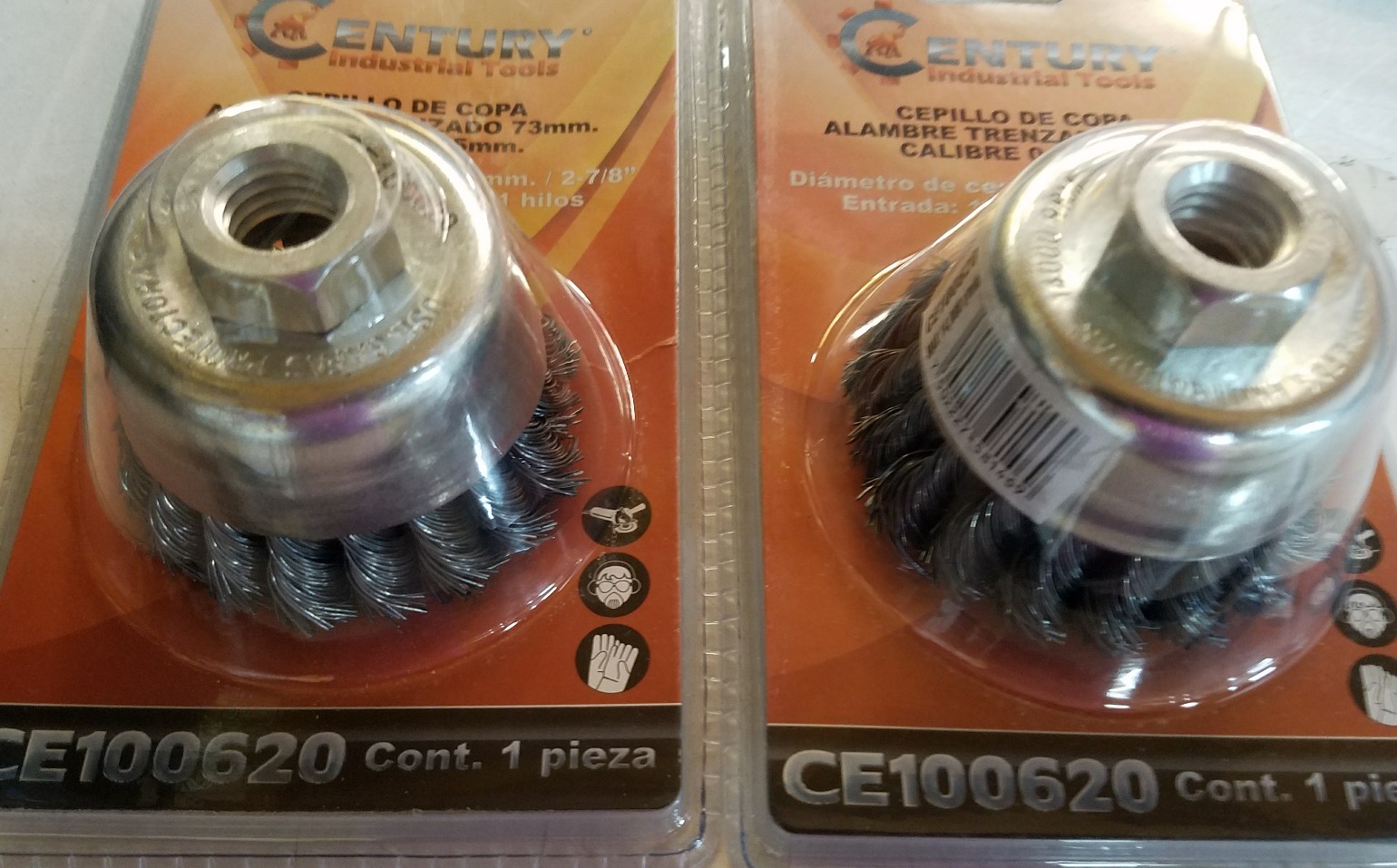 CENTURY CE100620 PACK OF 2 PC KNOTTED WIRE BRUSH 2 7/8″ X 5/8″ -11UNC FOR GRINDE