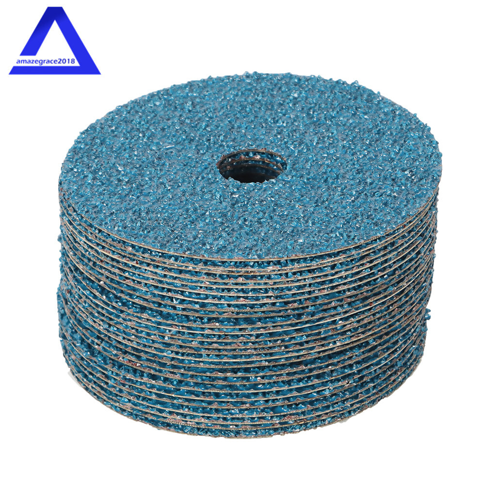 25Pcs 5″/4.5″ 24 Grit & 36 Grit Zirconia Resin Fiber Disc Grinding Sanding Discs