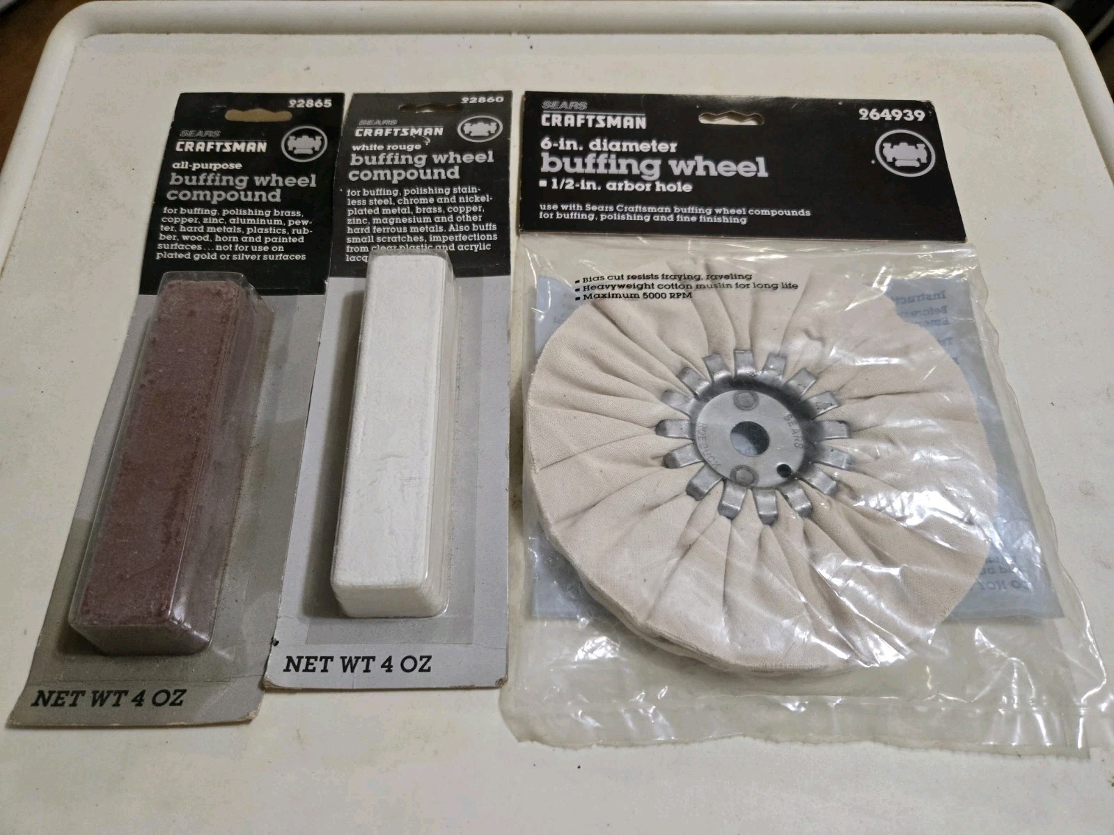 Sears Craftsman USA Nos Buffing Wheel & Compound