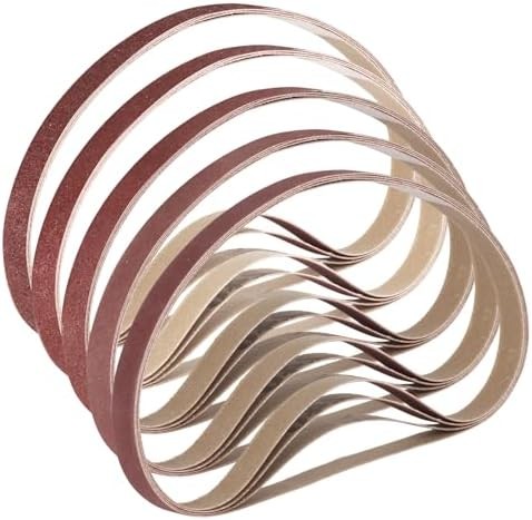 1/2 x 18 Inch Sanding Belts, 20 Pcs, 4 Each of 60/80/120/180/240 Grits, Premium