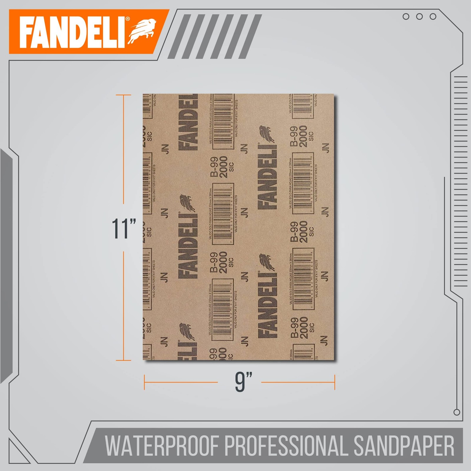 25 PCS Waterproof Sandpaper 2000 Grit 9×11 Inch Car Polishing Wooden Furniture