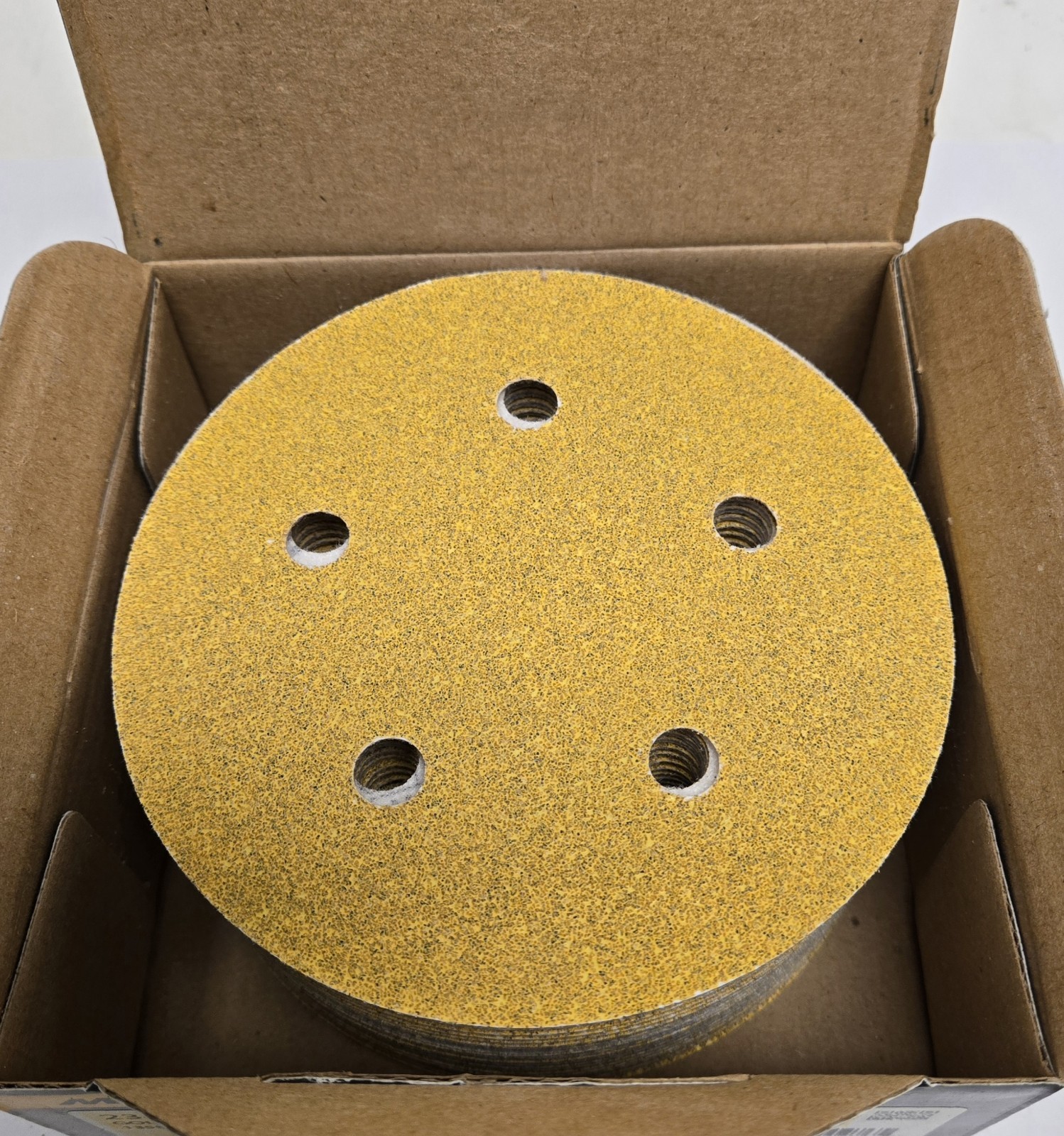 MIRKA SANDING DISCS 23-614-060. 5″ GOLD, 5 HOLE, P60 GRIT. BOX OF 50.