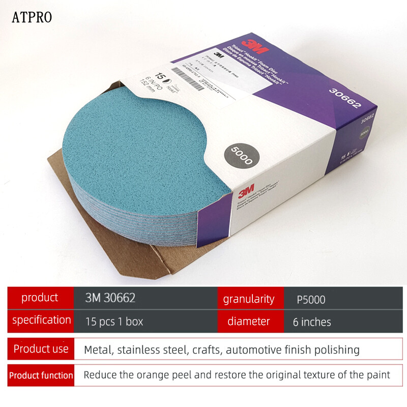 3M Trizact Pyramid Disc Foam Sanding discs 6in P1500/3000/5000（15pcs/box）