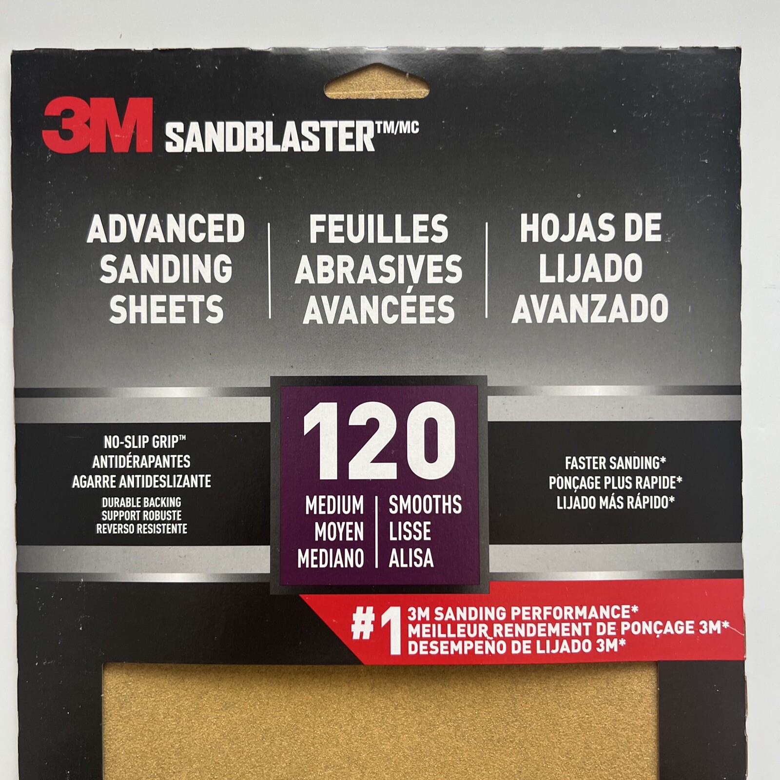 3M SandBlaster 11 in. L x 9 in. W 120 Grit Medium Ceramic Sandpaper 4CT 1 PK