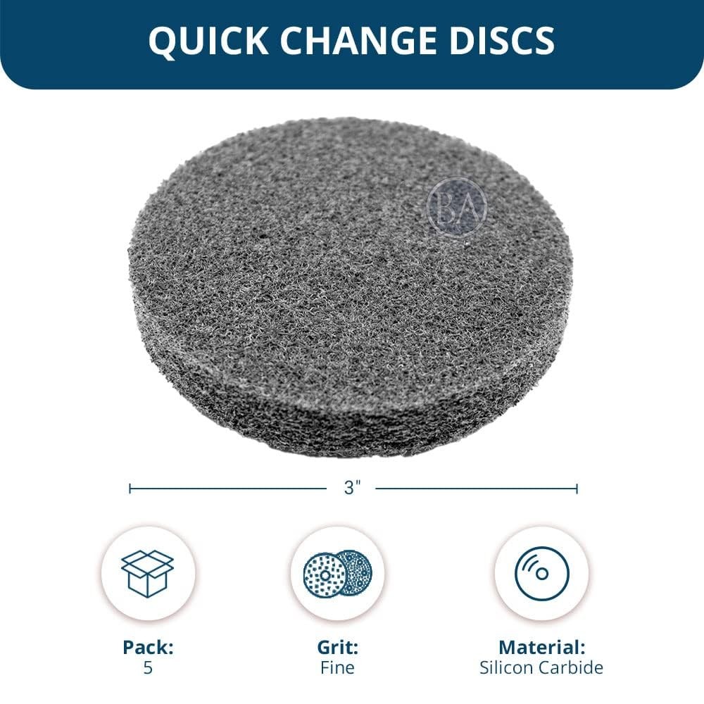 3 Inch Sanding Discs Quick Change Silicon Carbide Surface Preparation Wheels,…