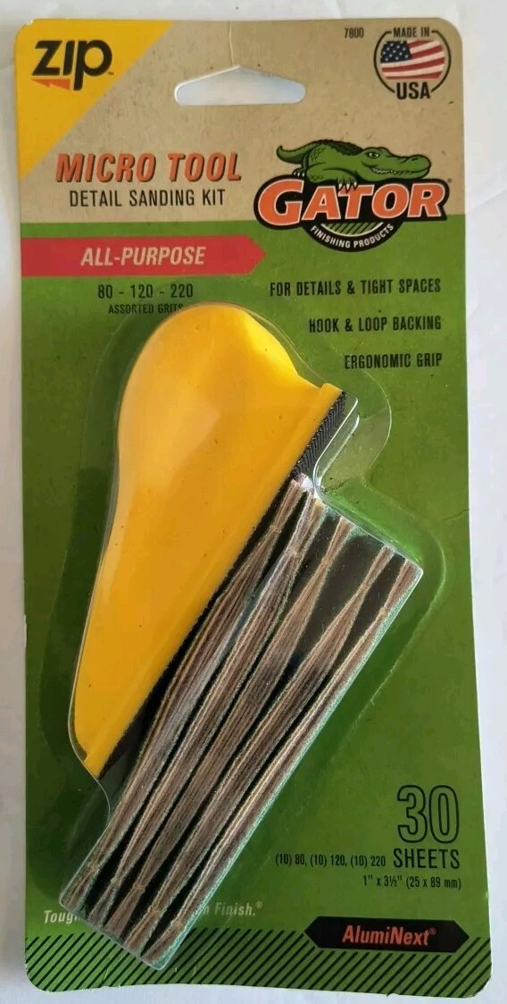 GATOR MicroZip Sanding Sander Kit With 30 Assorted Grits