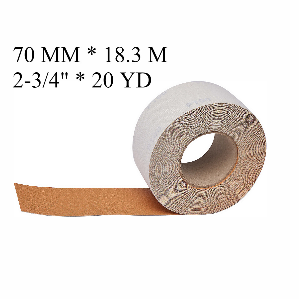 2-3/4” x 20 Yard Ceramic Grain Sanding Paper Hook Loop Orange Sandpaper Roll P40